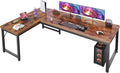 Huuger 63 Inch L Shaped Desk for Home Office and Gaming