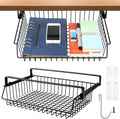 Under Desk Drawer Slide Out Organizer - Metal Under-Table Storage