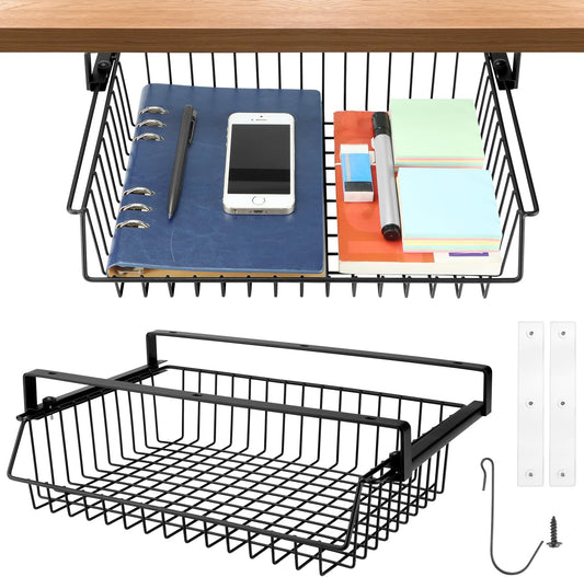 Organize Efficiently: QWORK Under Desk Drawer 2-Pack