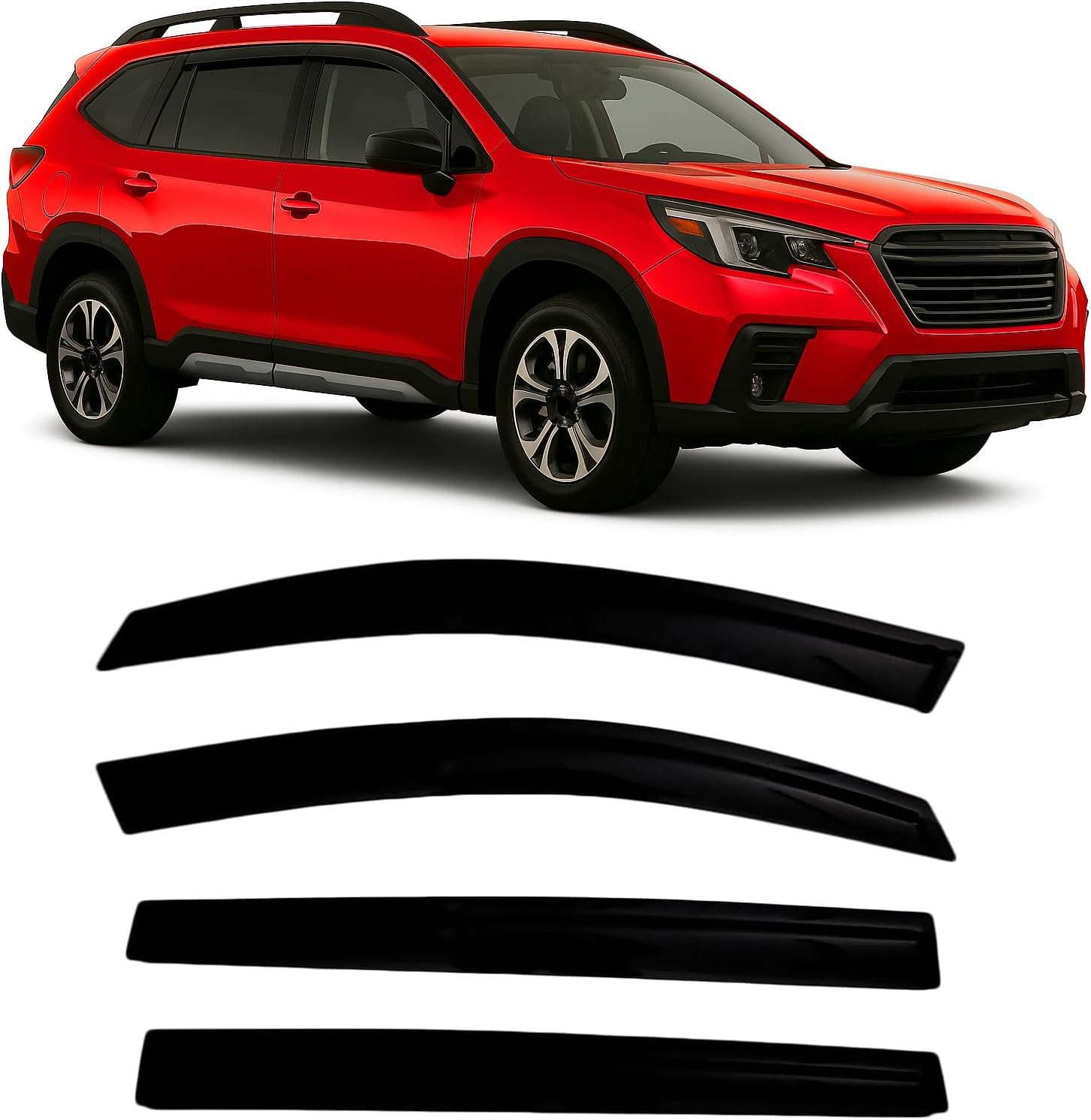 Tape-On Side Window Visor Deflectors for Subaru Ascent 2019-2025