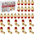 1/4 Quick Push to Connect Fittings Brass Male Straight & Elbow Kit