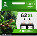 62XL Black Ink Cartridges Replacement for HP 62 XL - Reliable Text