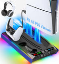Rysker PS-5 Cooling Station with 3-Level Fan and Charger