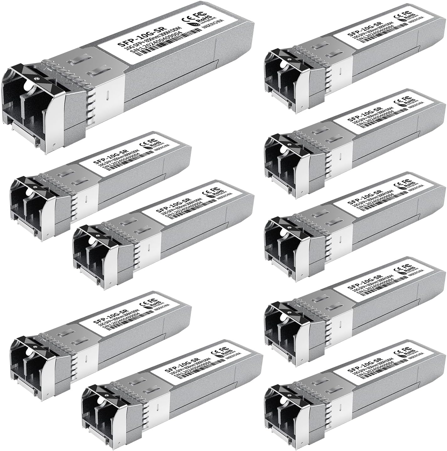 10Pack 10GBase-SR SFP+ Module for High-Speed Networking