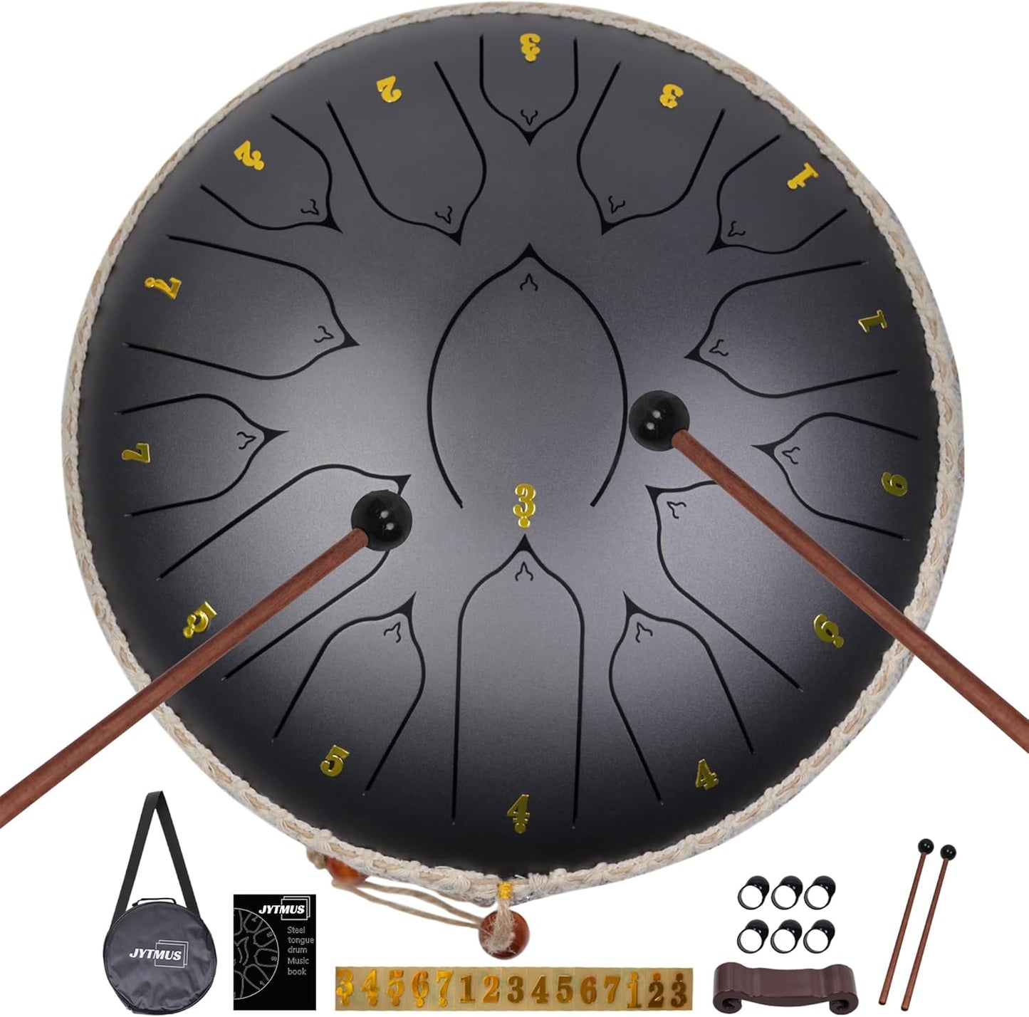 Steel Tongue Drum 15 Notes 13 Inches for Yoga and Meditation