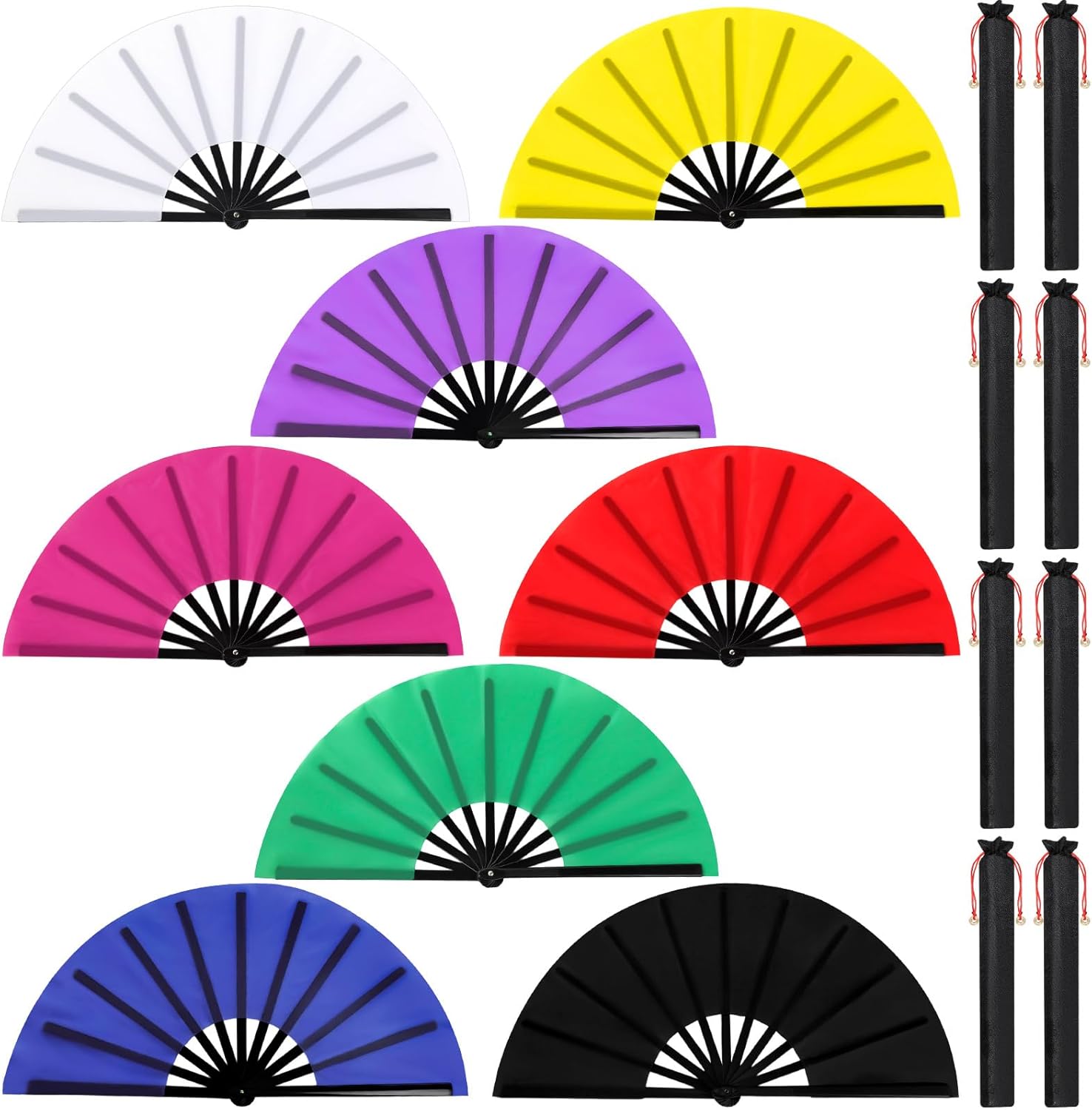 Large Clap Fans for Line Dancing and Festivals - 8 Packs