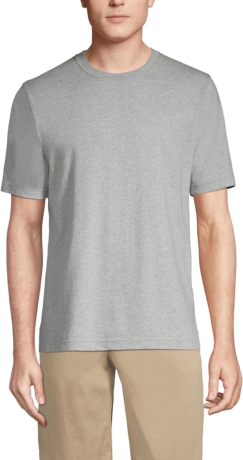 Lands' End Men's Super-T Short Sleeve T-Shirt for Comfort
