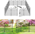 Garden Fence Animal Barrier with Gate 36 in H 30.6 ft L - Arched Black