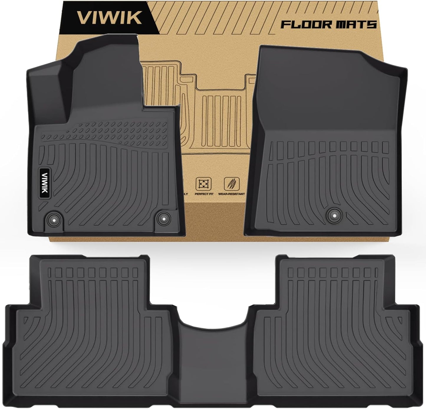 VIWIK Floor Mats for Hyundai Santa FE Fuel 2023-2021, Custom Fit