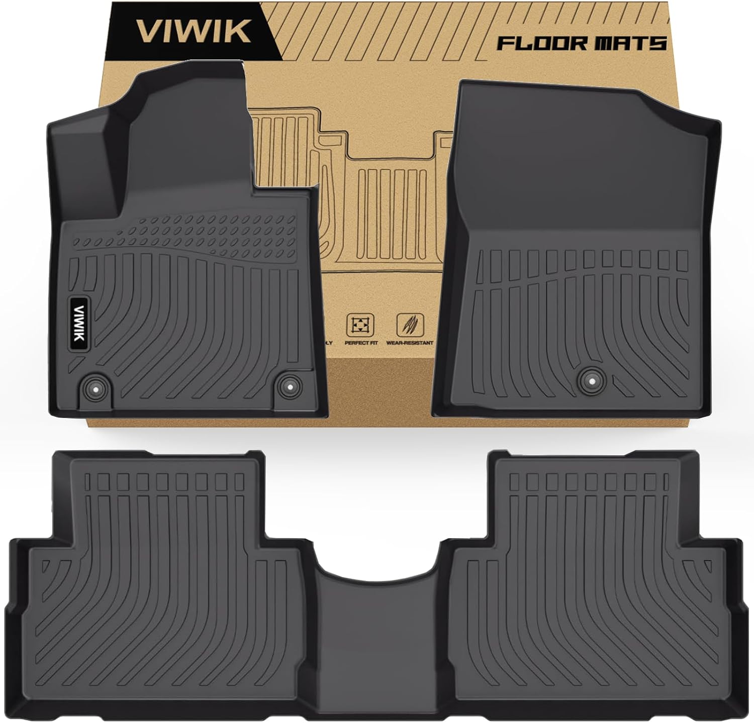 VIWIK Floor Mats for Hyundai Santa FE Fuel 2023-2021, Custom Fit