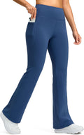 Womens Fleece Lined High Waist Flare Leggings - Warm Pockets