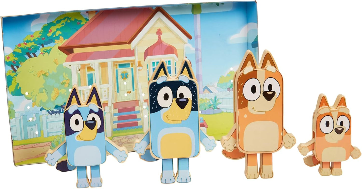 Bluey Colorful Wooden Figures Set