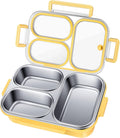 Stainless Steel Lunch Box for Kids & Adults - Leakproof 3 Compartment