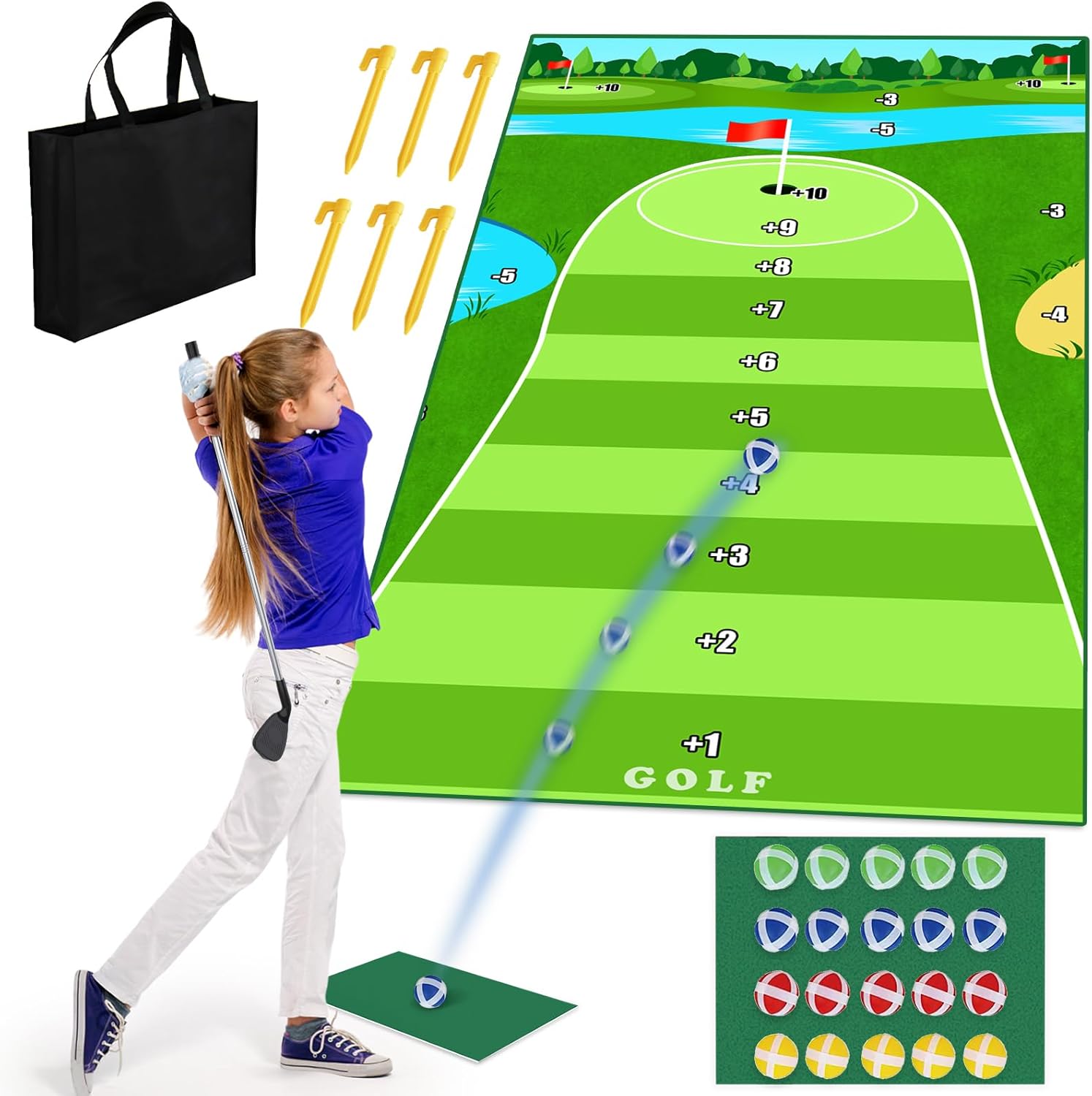 Golf Chipping Game Mat: Perfect Practice Anywhere!