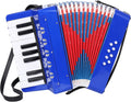 Kids Accordion 17 Piano Keys 8 Bass Buttons - Portable Beginner