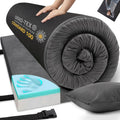 Memory Foam Camping Mattress Sleeping Pad 3in Thick - Portable Roll Up