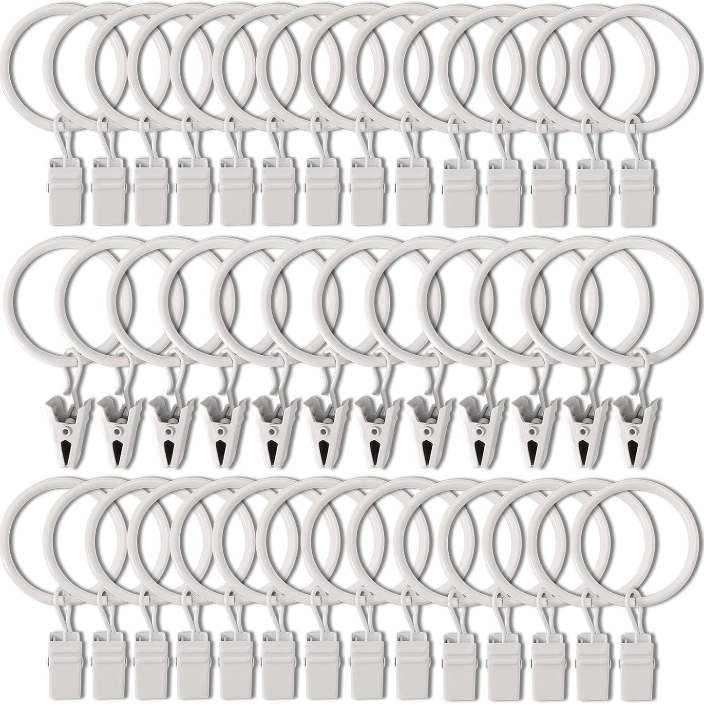 Securely Hang Curtains with 1.26 Rings - 40 Pack