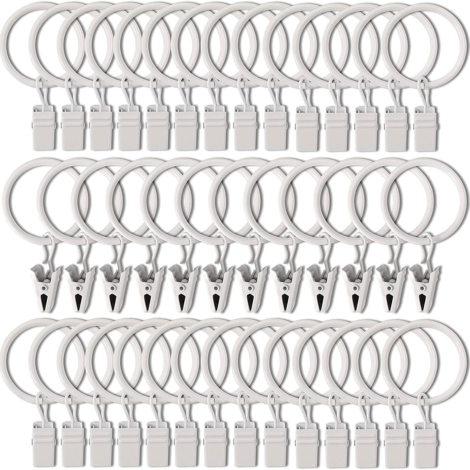 Securely Hang Curtains with 1.26 Rings - 40 Pack