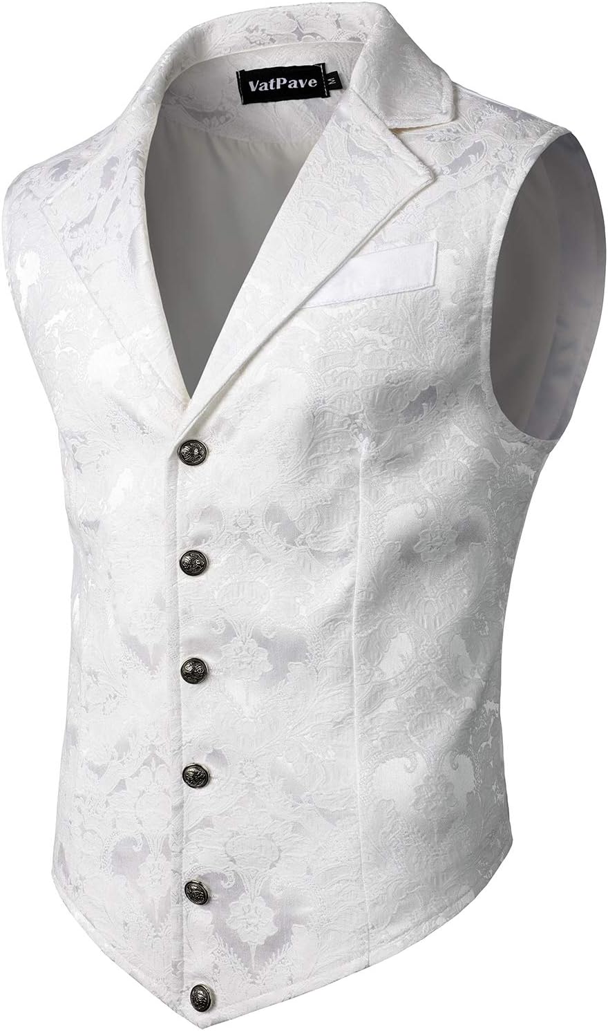 VATPAVE Mens Victorian Suit Vest for Steampunk Style Events