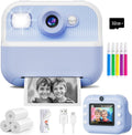 Instant Camera Front Rear Dual Selfie - Kids Instant Print Camera