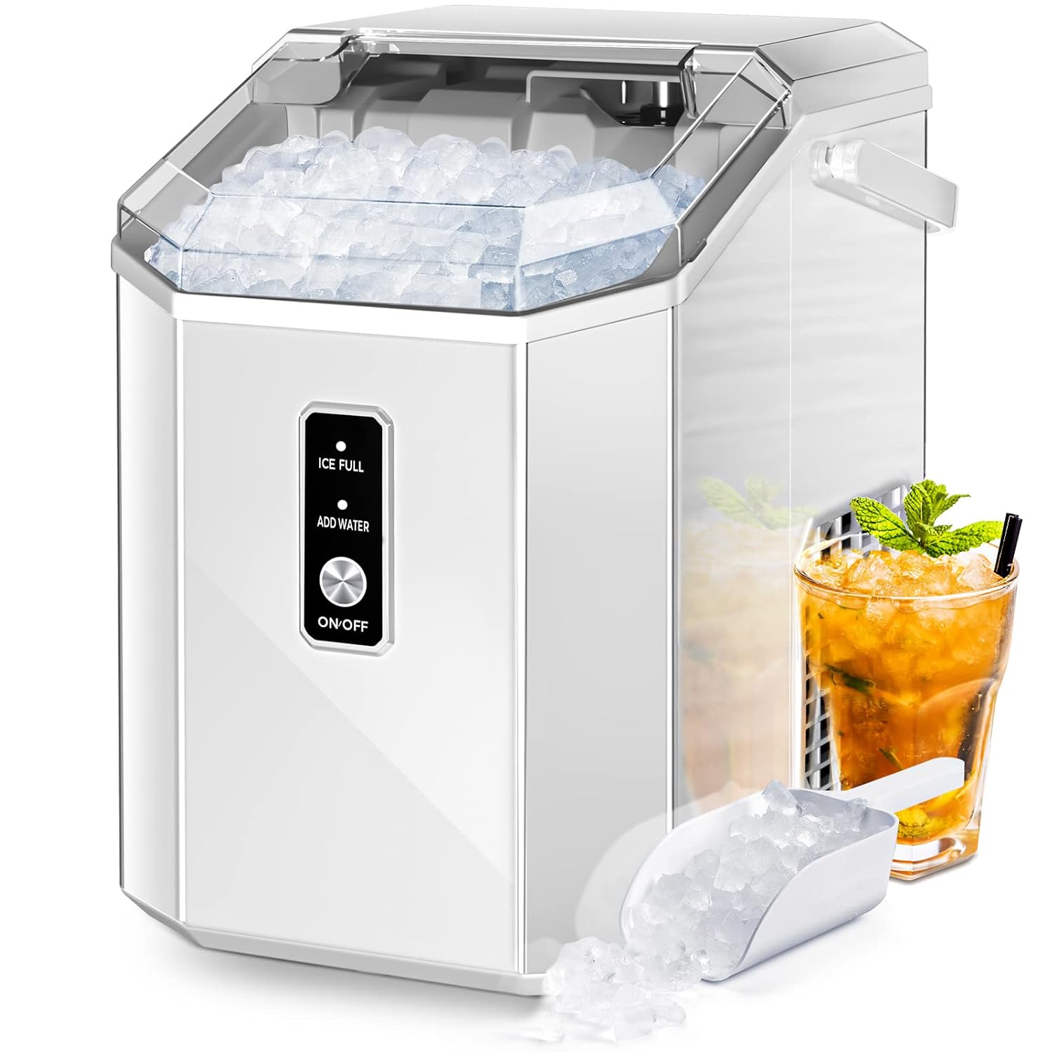AGLUCKY Nugget Ice Maker - Portable Crushed Ice Maker Machine