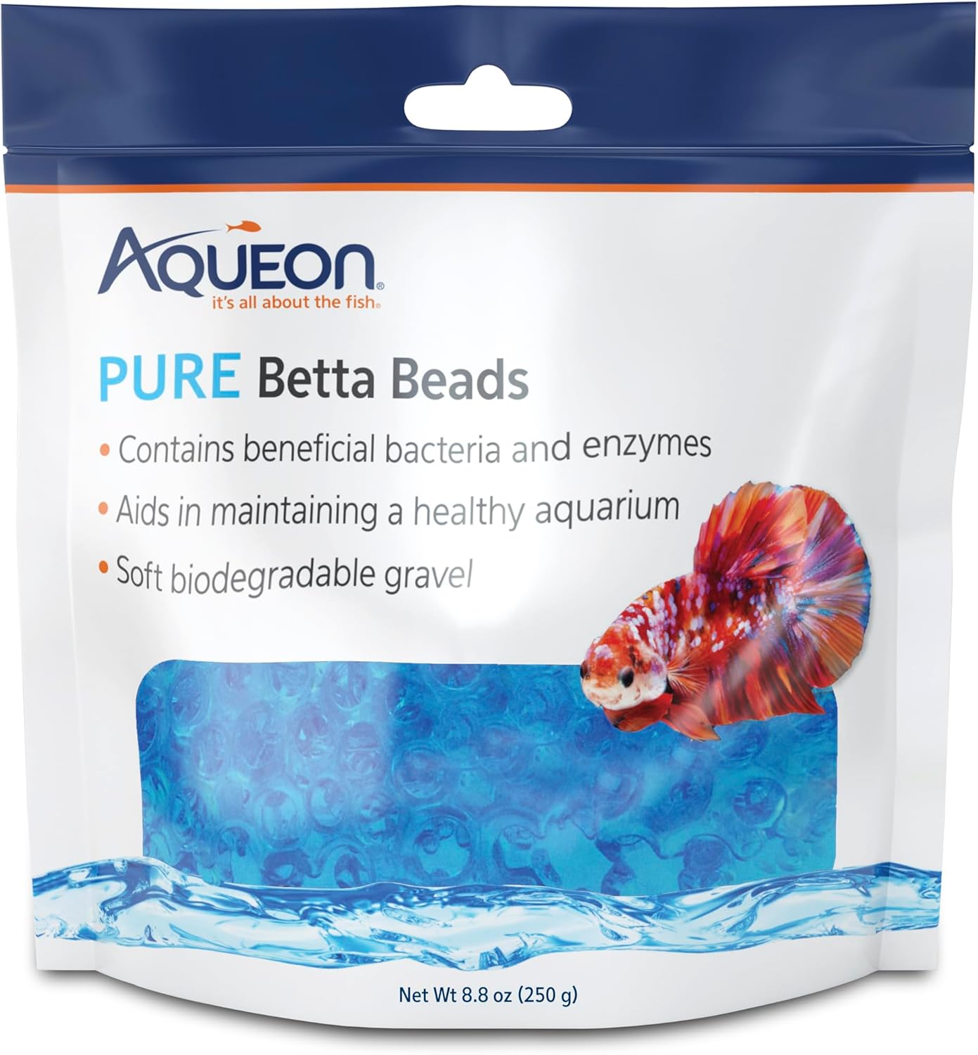 Aqueon PURE Betta Beads - Clear Water Bliss