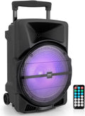 Pyle 1200W Wireless PA Speaker - High Power Bluetooth Stereo with Party Lights