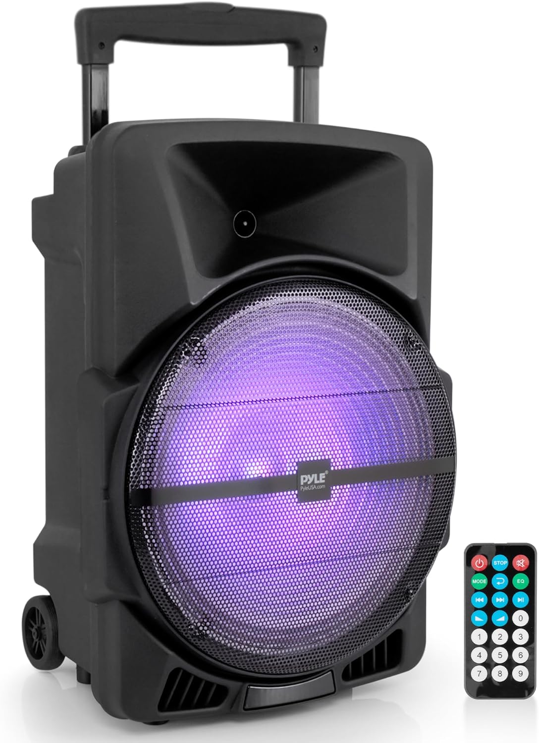 Pyle 1200W Wireless PA Speaker - High Power Bluetooth Stereo with Party Lights