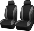 CAR PASS Line Rider Sporty Front Seat Covers Gray - Universal Fit