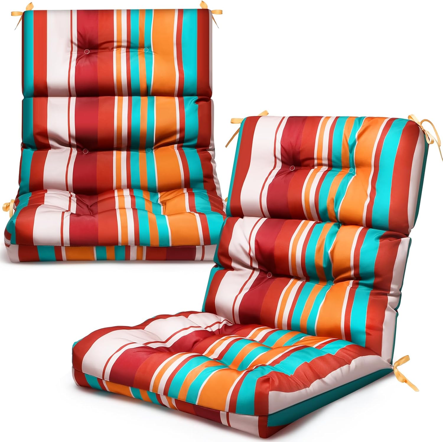 Waterproof Outdoor Chair Cushions - 2 Pack