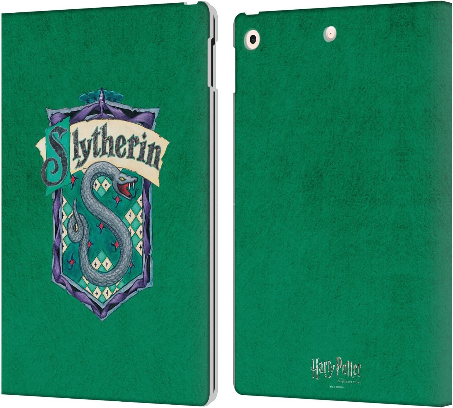 Harry Potter Slytherin Crest Leather Wallet Case for iPad 10.2