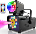 IMONE Fog Machine with Disco Light - 600ml Party Smoke + 9 LED Effects