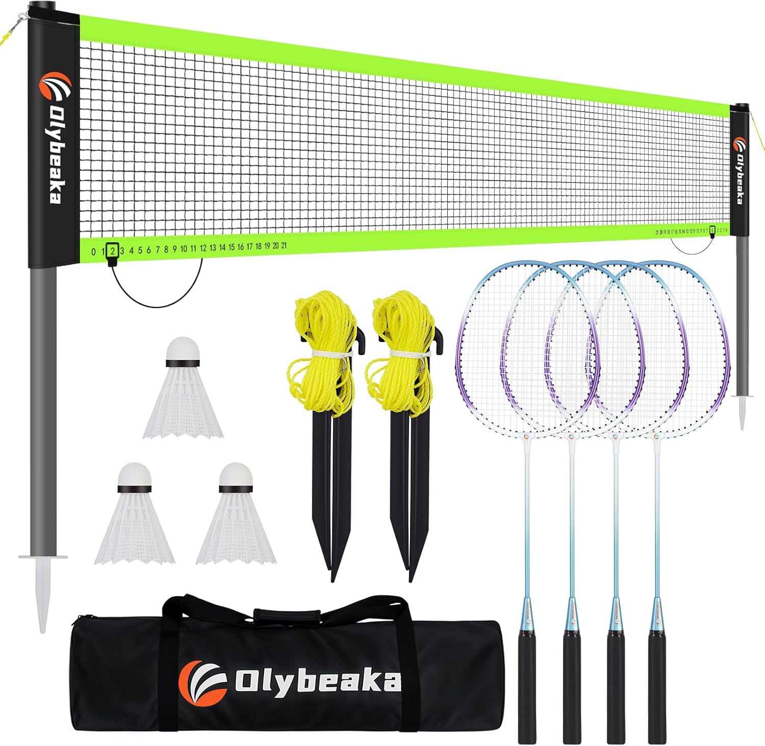 20ft Portable Outdoor Badminton Net Set for Backyard Fun