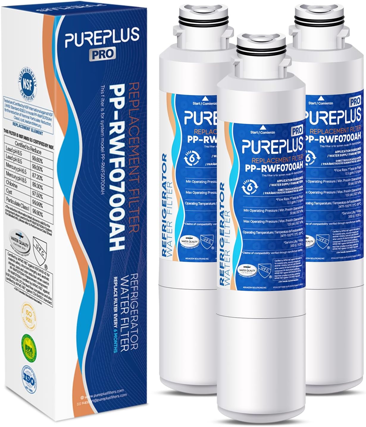 PUREPLUS DA29-00020B Replacement Water Filter for Samsung Fridges