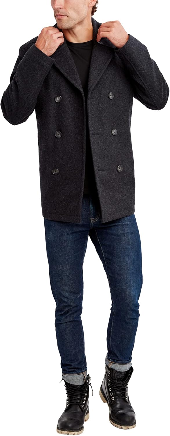 Nautica Men's Classic Double Breasted Peacoat for Timeless Style