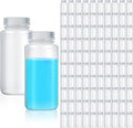 Hoolerry 48 Pcs 16 oz Wide Mouth Plastic Sample Bottles - Lab Grade