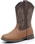 Kids Cowboy Boots Square Toe Mid-Calf with Side Zipper (Style FM17)