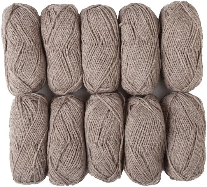Knit Picks Wool of The Andes Yarn Pack - 10 Skeins Brown