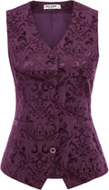 GRACE KARIN Womens Waistcoat Vest Vintage Steampunk Jacquard