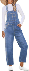 Barrel Leg Overalls for Women Baggy Denim Jumpsuit - Comfortable Fit 6