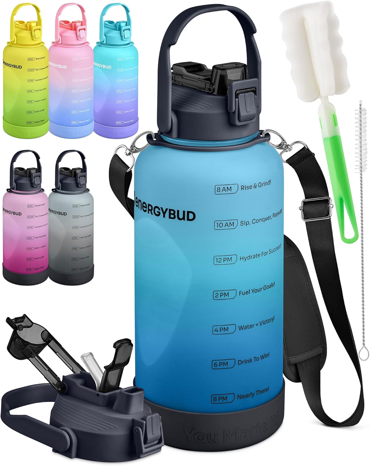 1 Gallon Water Bottle with Straw and Handle for Ultimate Hydration