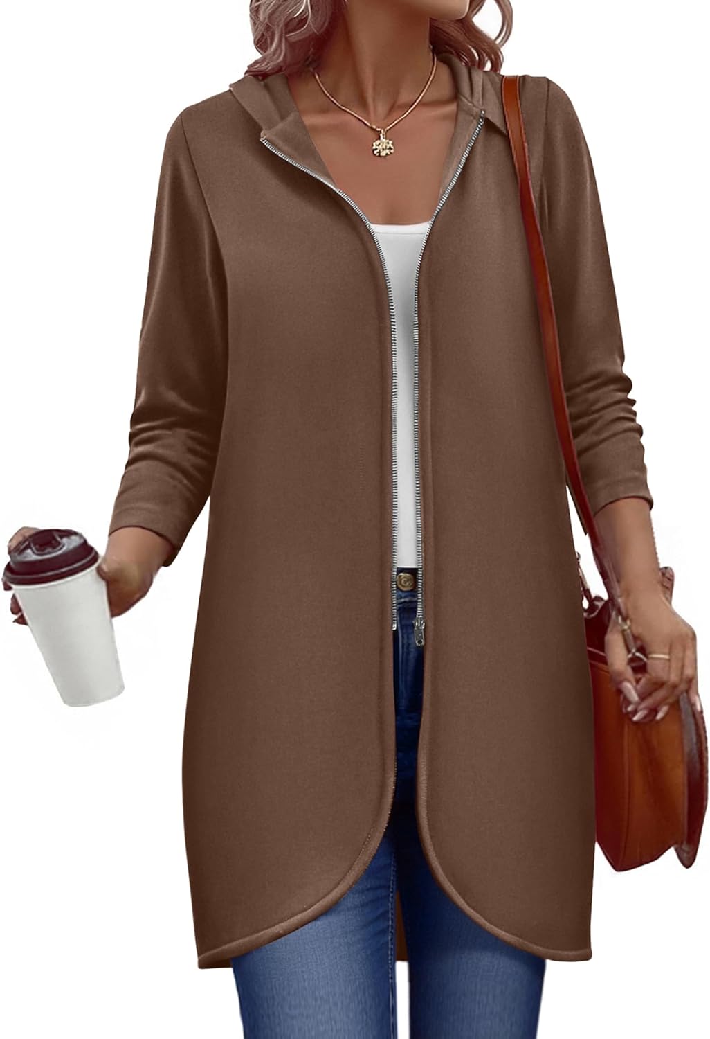 Zeagoo Women's Fall Jacket: Cozy Zip Up Hoodie for All Seasons