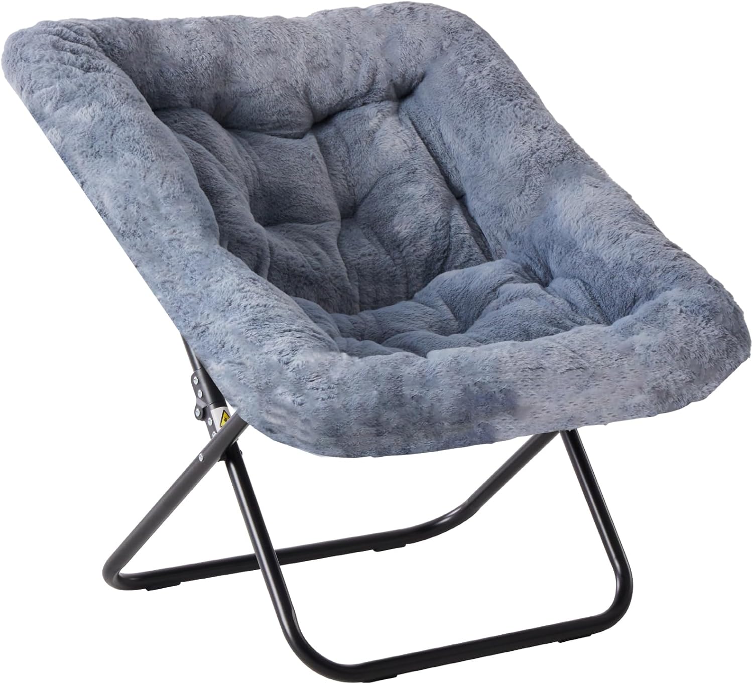 DUMOS Comfy Chair for Adults - Soft Faux Fur Folding Lounge
