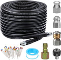 Sewer Jetter Kit for Pressure Washer 50FT - 5800PSI Drain Cleaner