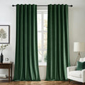 Velvet Curtains 96 in Hunter Green - Luxury Blackout Drapes