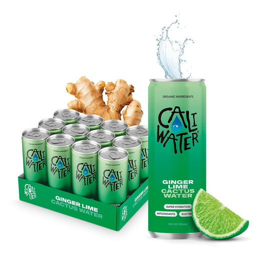 Caliwater Organic Cactus Water with Ginger and Lime Flavor