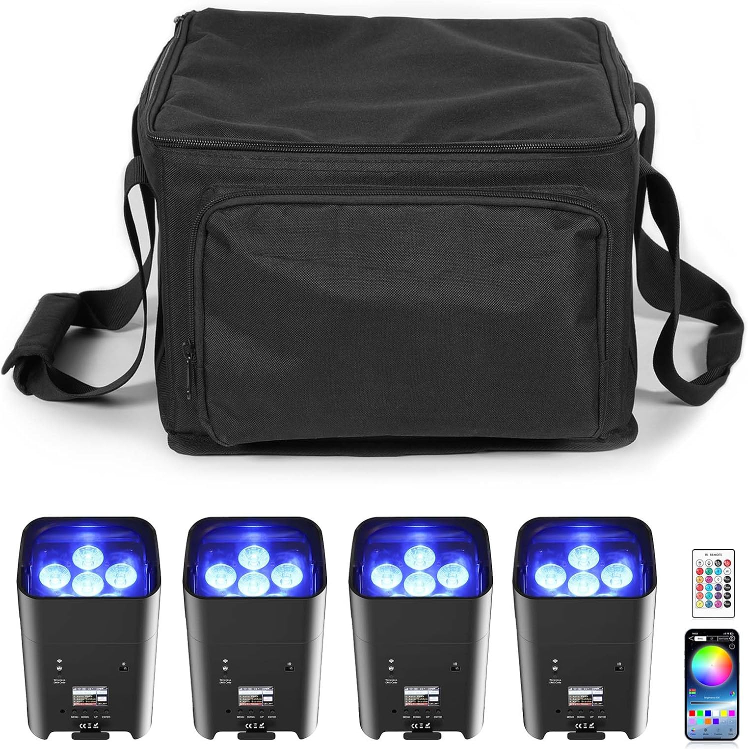 4Pcs Battery Powered Uplights with Bag for Stunning Events