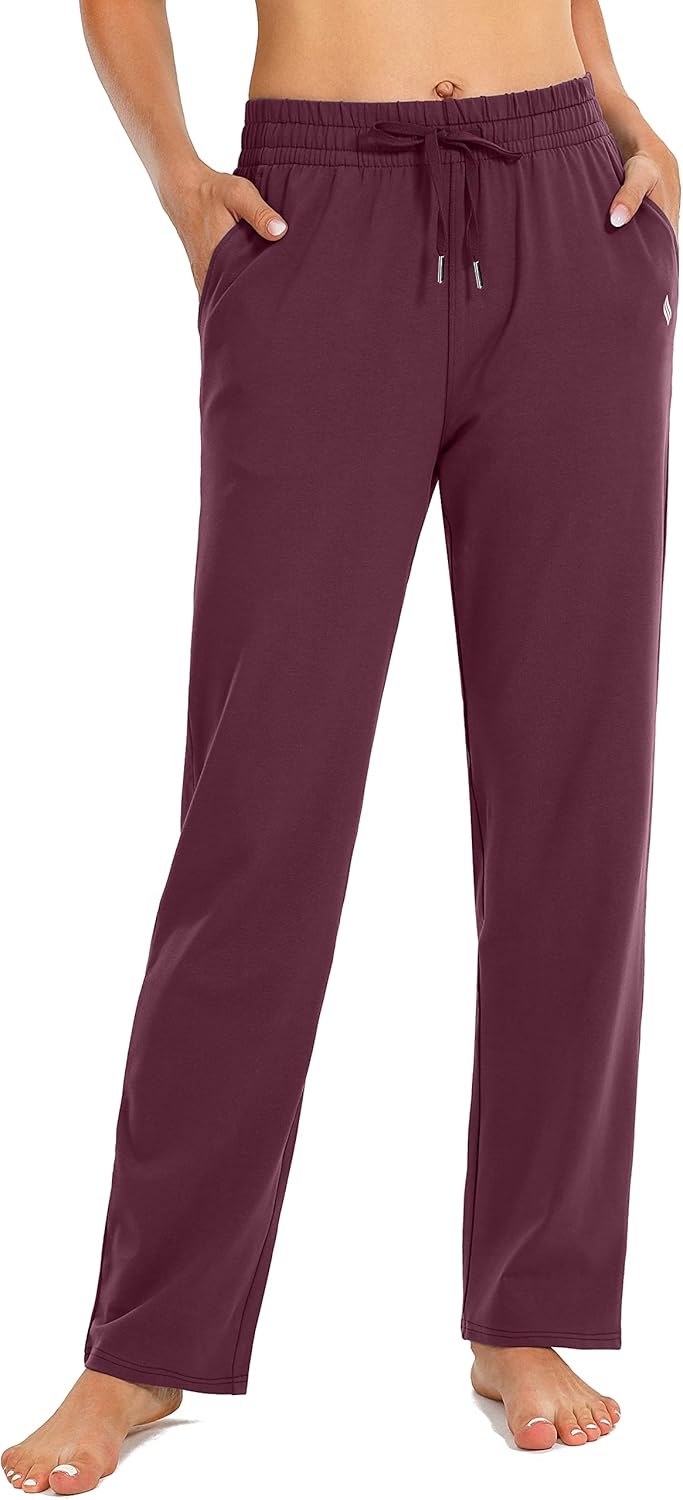 SANTINY Women's Cotton Sweatpants for Yoga and Casual Wear