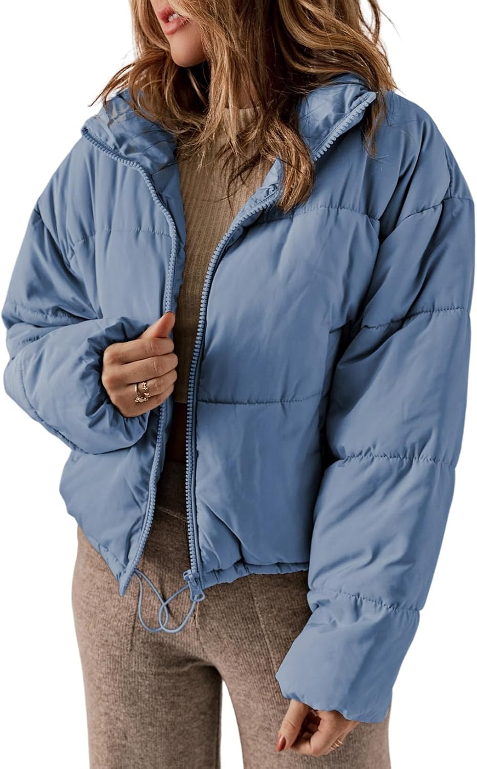 Dokotoo Womens Winter Quilted Puffer Jacket with Pockets