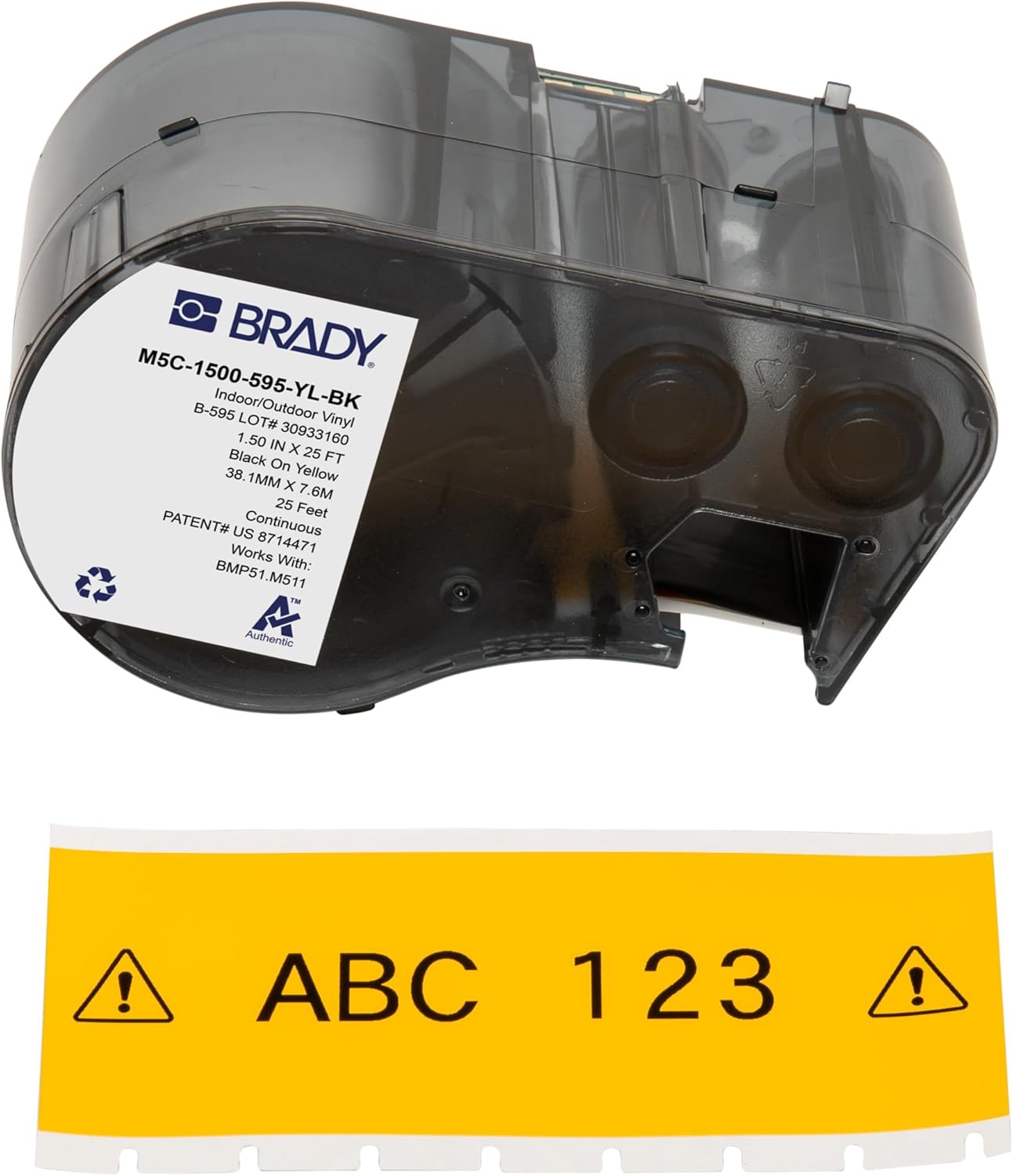 Brady Authentic All-Weather Vinyl Labels for Industrial Use